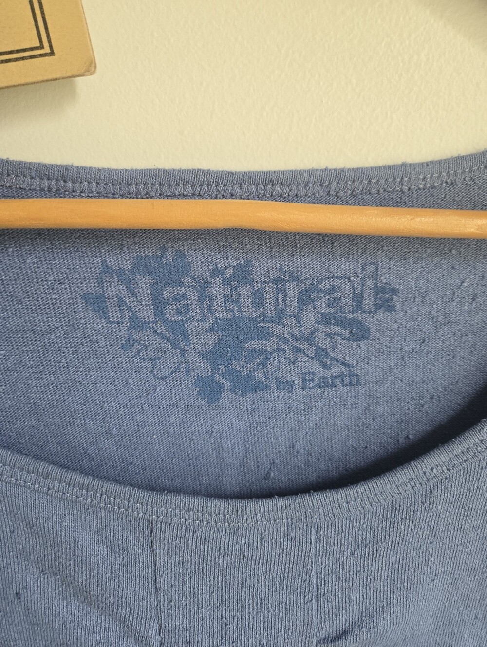 New The EARTH COLLECTION Blue Scoop Neck Short Sleeve Silk & Cotton Top - Picture 2 of 10